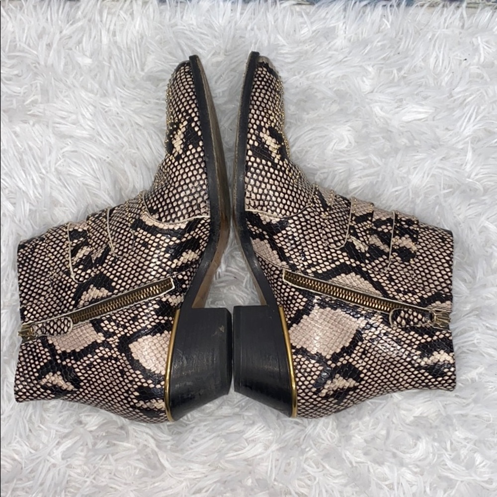 Chloe | Susanna Python Snakeskin Print Studded Bo… - image 7